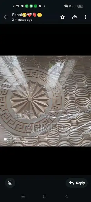 Photo - Wooden Engraved Center Table with Intricate Craftsmanship