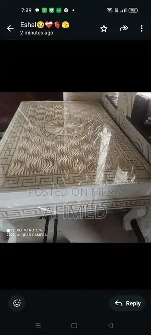 Wooden Engraved Center Table with Intricate Craftsmanship