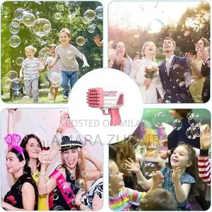 Kids Bubble Blaster Water Gun with LED Lights