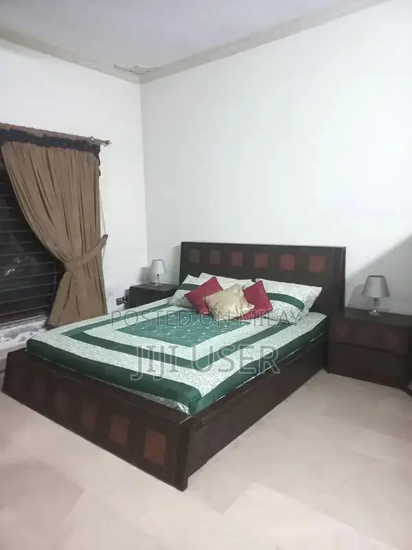 Solid Sheesham Wood King Sized Low Bed Set with Mattress and Side Tabl