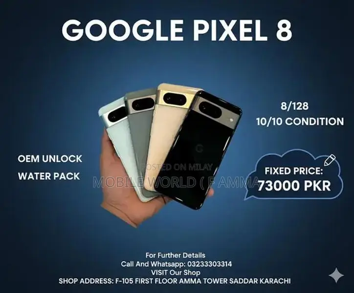 Google Pixel 8 Smartphone - 8GB RAM, 128GB Storage
