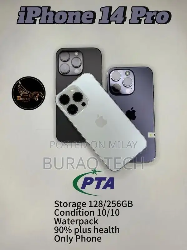 Pro iPhone 14 with Multiple Storage Options, PTA Approved