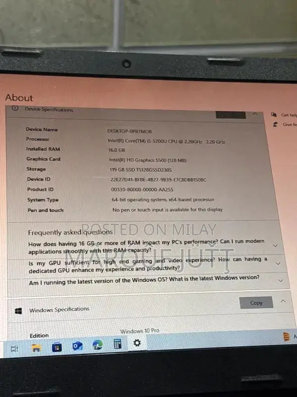 Lenovo G 5080 Core i5 Laptop with SSD
