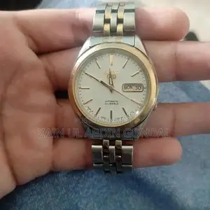 Seiko 5 Automatic Men's Watch with Dual Tone Bracelet and Exhibition C