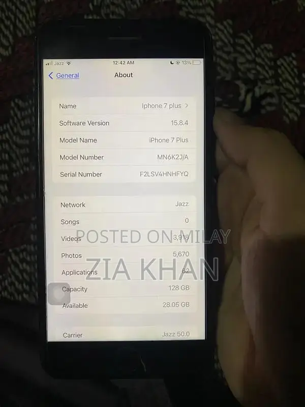 Pre-Owned iPhone 7 Plus 128GB with Home Button Issue