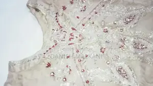 Embroidered Flapper Short Frock with Organza Dupatta - Party Wear