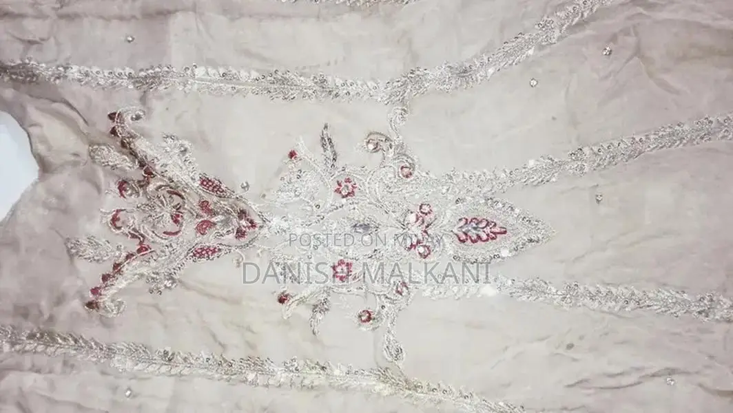 Embroidered Flapper Short Frock with Organza Dupatta - Party Wear