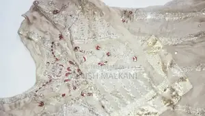 Embroidered Flapper Short Frock with Organza Dupatta - Party Wear