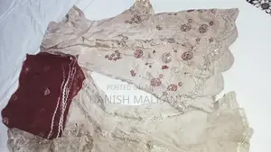 Embroidered Flapper Short Frock with Organza Dupatta - Party Wear