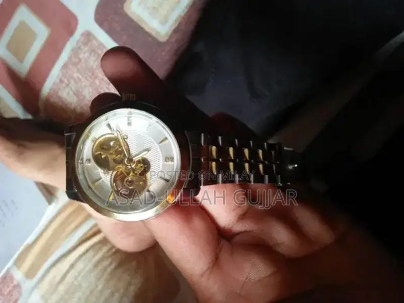 BYINO Automatic Men's Watch - Stainless Steel Gold Mechanical Timepiec