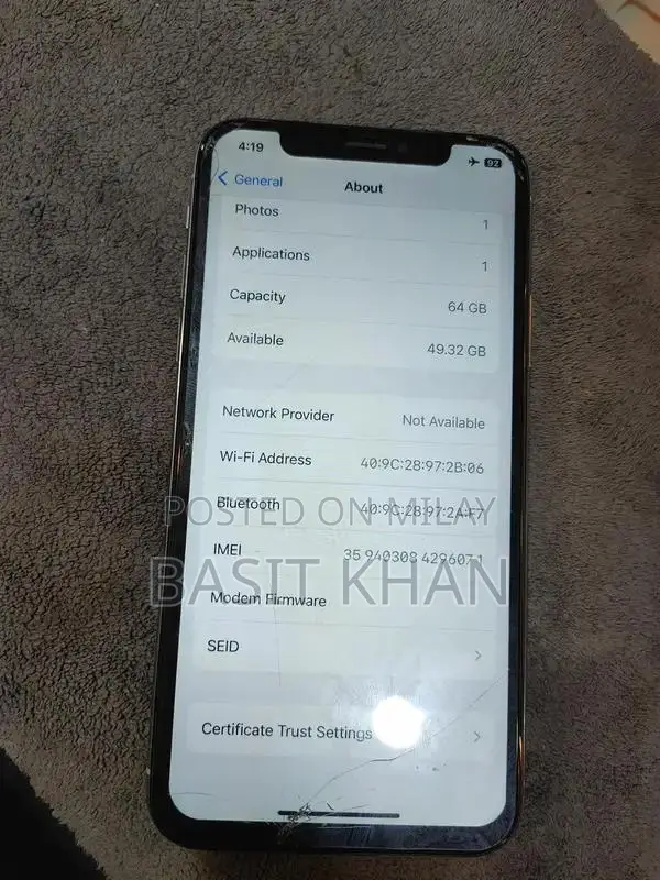 Apple iPhone X 64GB Unlocked Smartphone