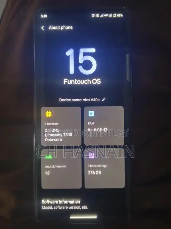 Vivo V40 E Smartphone - Lightly Used Device