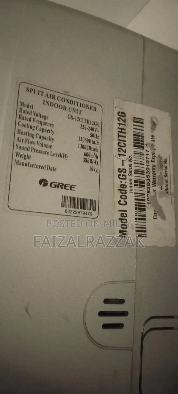 Gree 1 Ton Inverter Air Conditioner - Energy Efficient Cooling