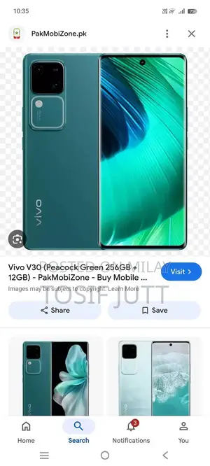 Vivo V30 Smartphone Full Package Pristine Condition
