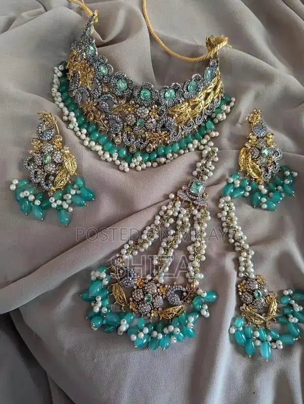 Elegant Bridal Wedding Dress with Matching Jewelry and Shoes