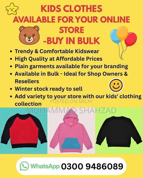 Kids Cotton Fleece Hoodies, Sweatshirts and Trousers Set