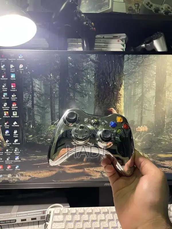 Custom Transparent Xbox 360 with RGB Controller and Power Brick