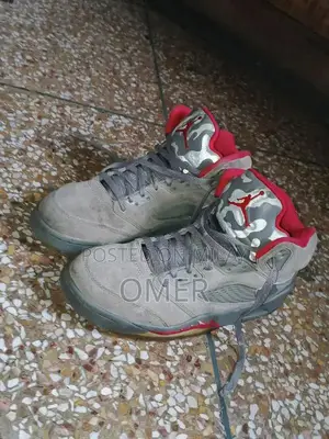 Nike Air Jordan 5 P51 Camo Dark Stucco Sneakers with Reflective Detail