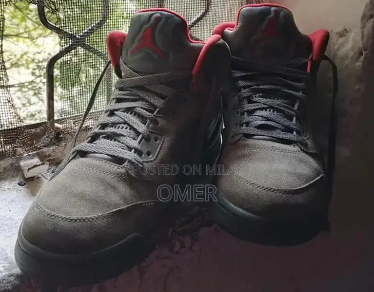 Nike Air Jordan 5 P51 Camo Dark Stucco Sneakers with Reflective Detail