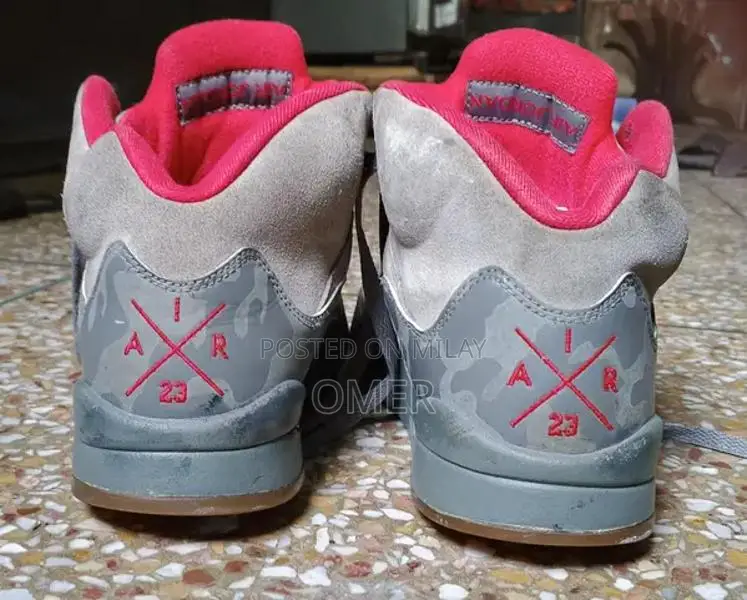 Nike Air Jordan 5 P51 Camo Dark Stucco Sneakers with Reflective Detail