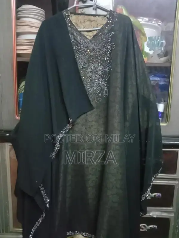 Black and Golden Kaftan Style Abaya - Stylish Ethnic Wear