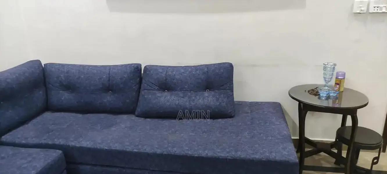 L-Shape Sofa and Dining Table Set - 5-6 Person Seating