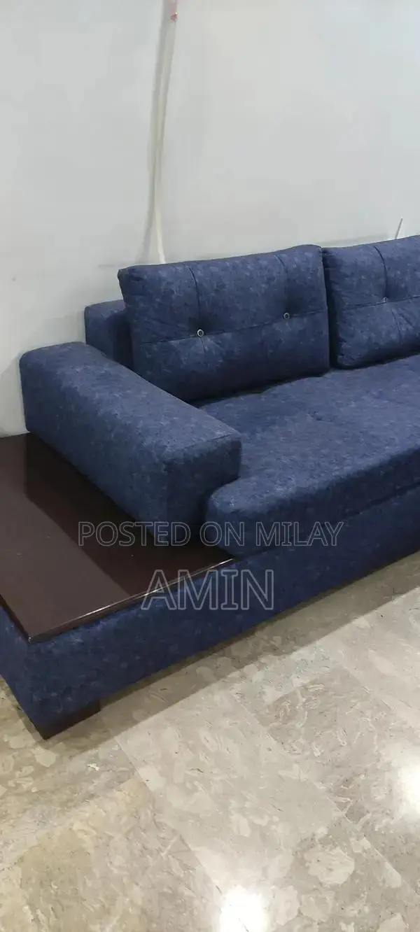 L-Shape Sofa and Dining Table Set - 5-6 Person Seating