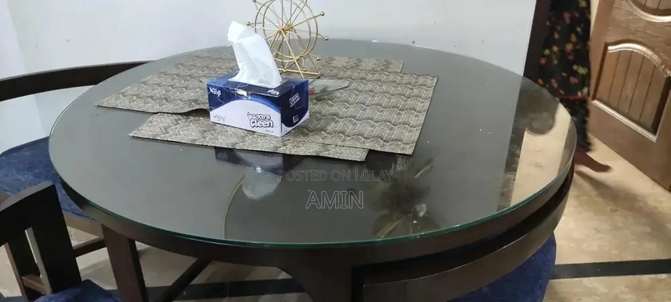 L-Shape Sofa and Dining Table Set - 5-6 Person Seating