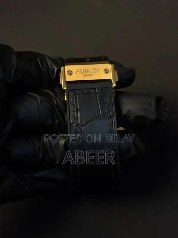 Hublot Men's Chronograph Watch with Leather Strap - Precision Timepiec