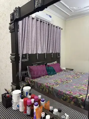 King Size Black Bedroom Set with Side Tables and Dressing Table