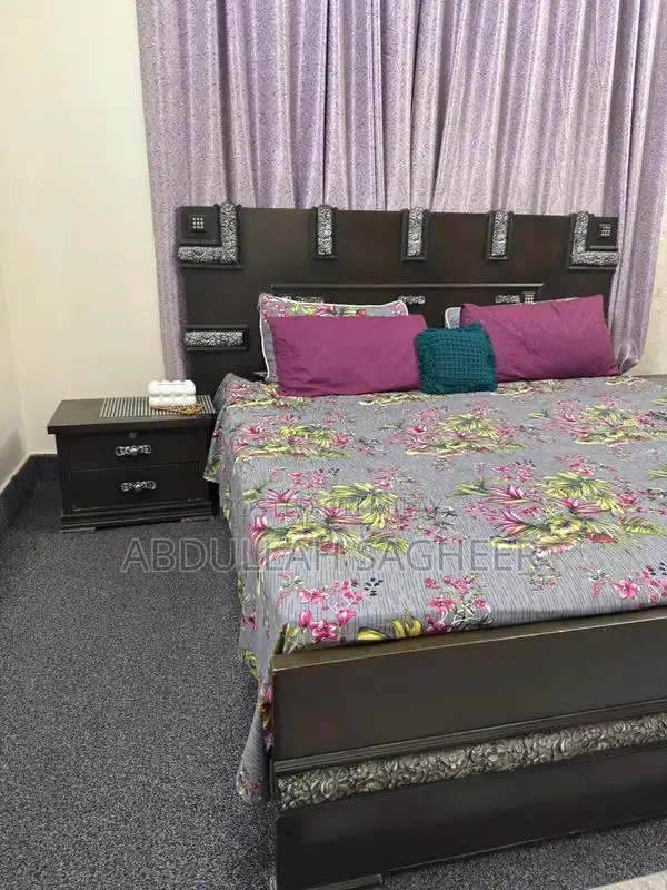 King Size Black Bedroom Set with Side Tables and Dressing Table