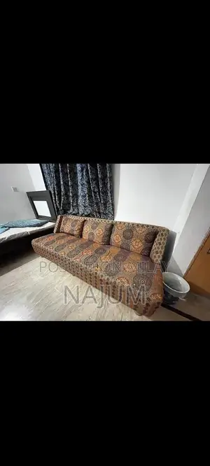 Rust and Golden 3-Seater Sofa in Excellent Condition