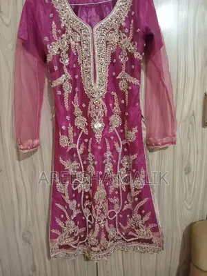 4-Piece Net Dress with Heavy Embellishment - Small to Medium Size