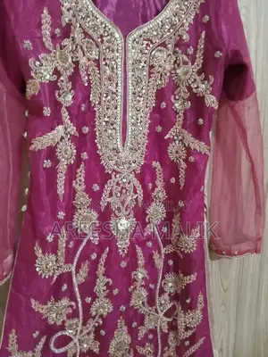 4-Piece Net Dress with Heavy Embellishment - Small to Medium Size