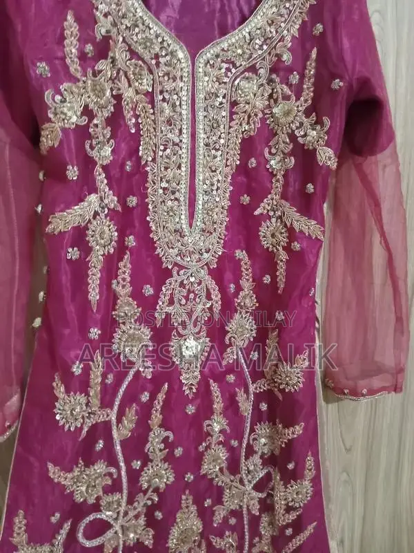 4-Piece Net Dress with Heavy Embellishment - Small to Medium Size