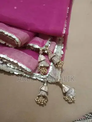 4-Piece Net Dress with Heavy Embellishment - Small to Medium Size