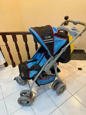 Photo - Premium Imported Baby Pram with Double Tyres and Storage Basket