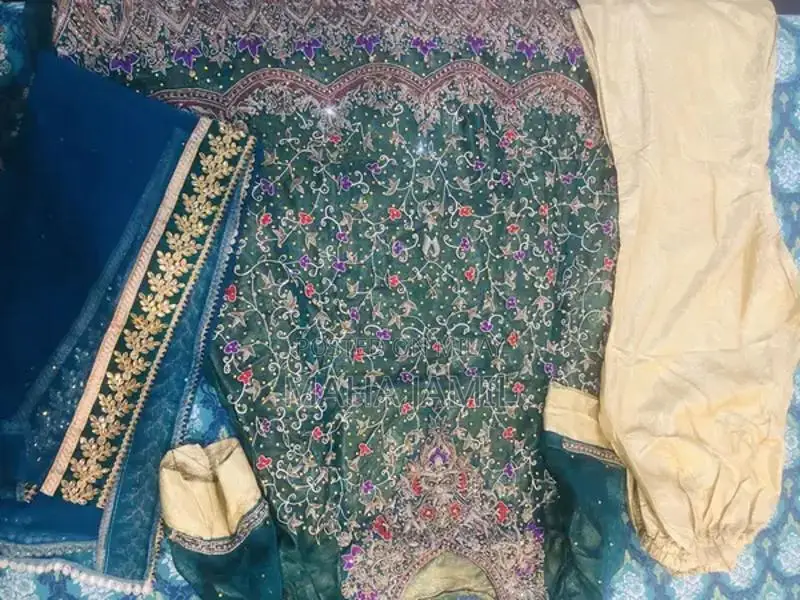 3 Piece Green Large Size Women's Fancy Dress Outfit