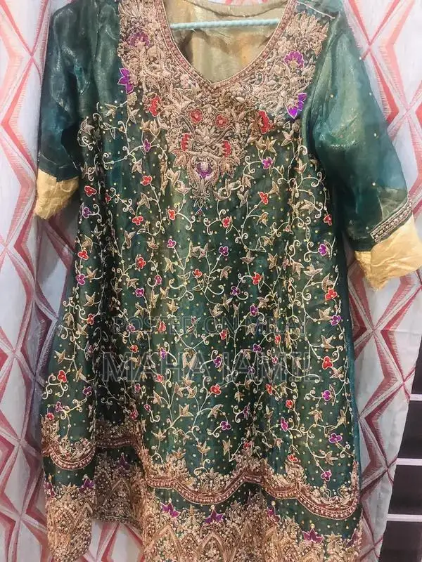 3 Piece Green Large Size Women's Fancy Dress Outfit