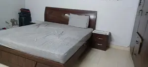 Complete Bedroom Set: Bed Frame with Mattress and Side Tables