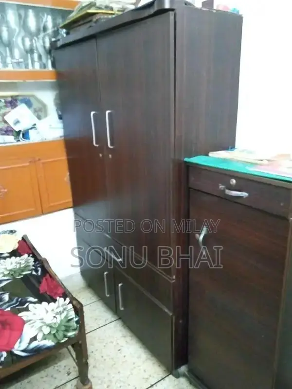 Large Wooden Almari Traditional Storage Cabinet