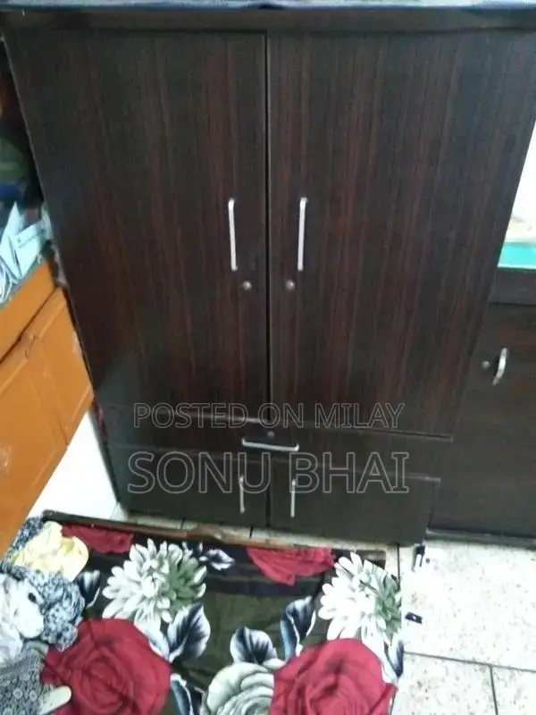 Large Wooden Almari Traditional Storage Cabinet