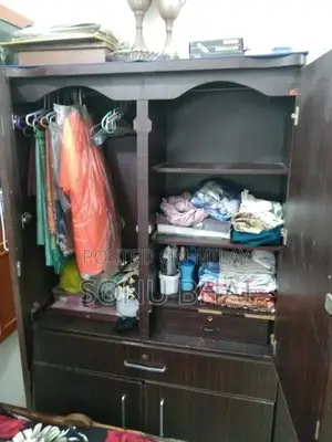 Large Wooden Almari Traditional Storage Cabinet