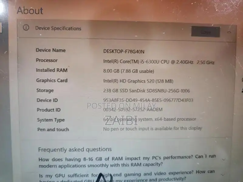 HP EliteBook 840 G3 Business Laptop