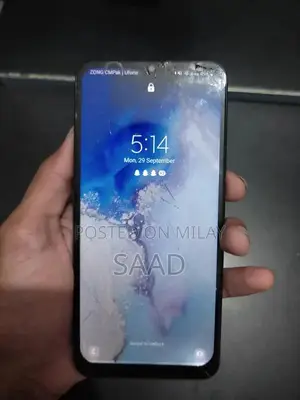 Samsung Galaxy A50 Smartphone with Cracked Screen