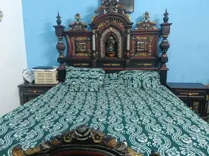 King Size Bed Frame with Two Matching Side Tables