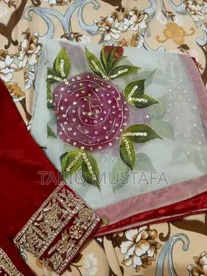 Elegant Hand-Embroidered Wedding Dress