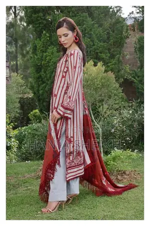 Women's Linen 3-Piece Lawn Suit - Summer Collection