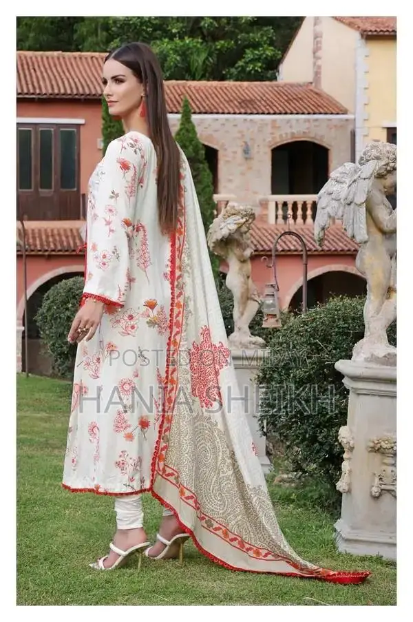 Women's Linen 3-Piece Lawn Suit - Summer Collection