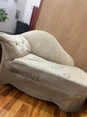 Photo - 7 Seater White Velvet Sofa Set with Strong Wooden Frame